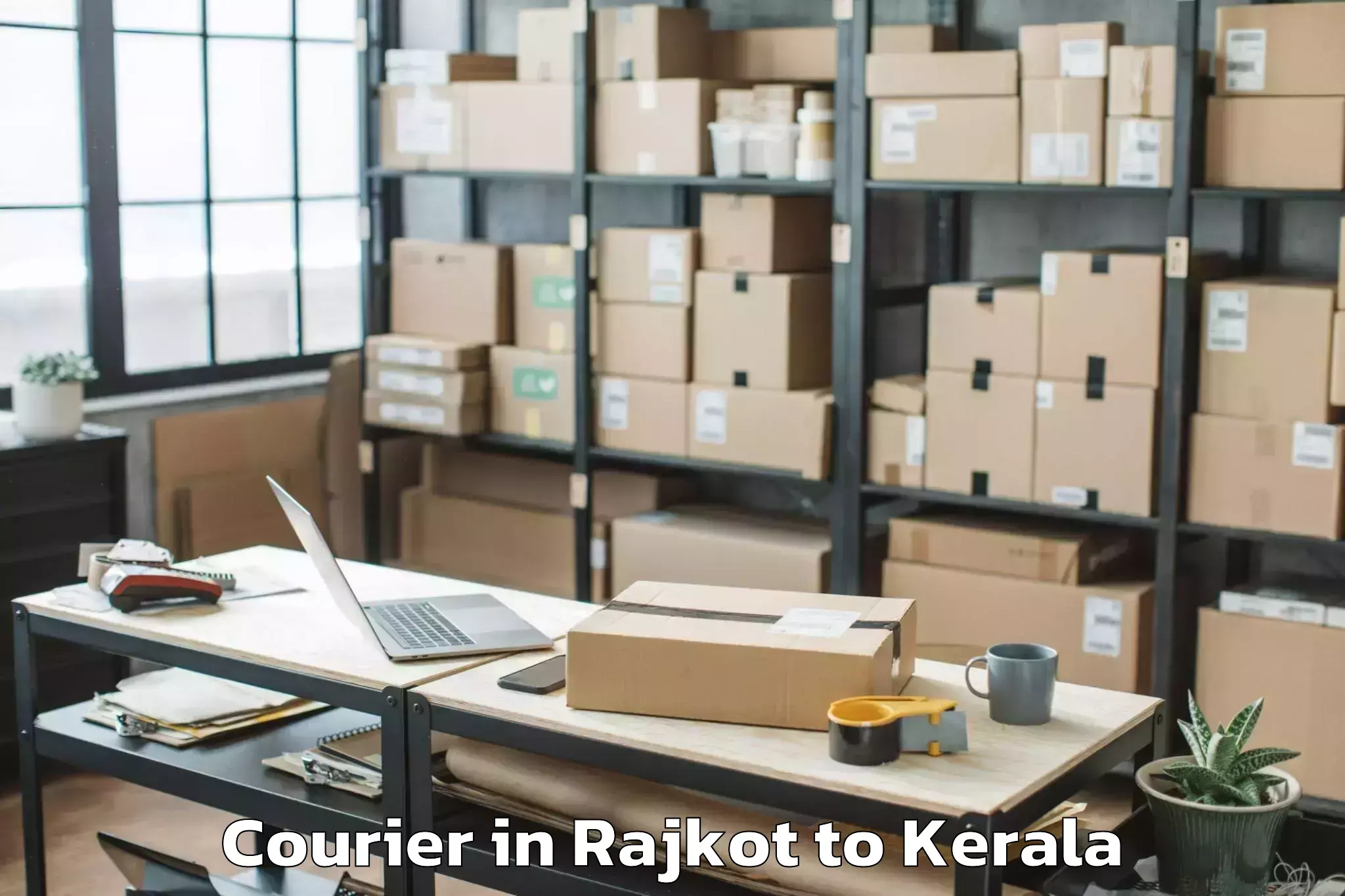 Easy Rajkot to Karunagappally Courier Booking